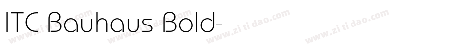 ITC Bauhaus Bold字体转换